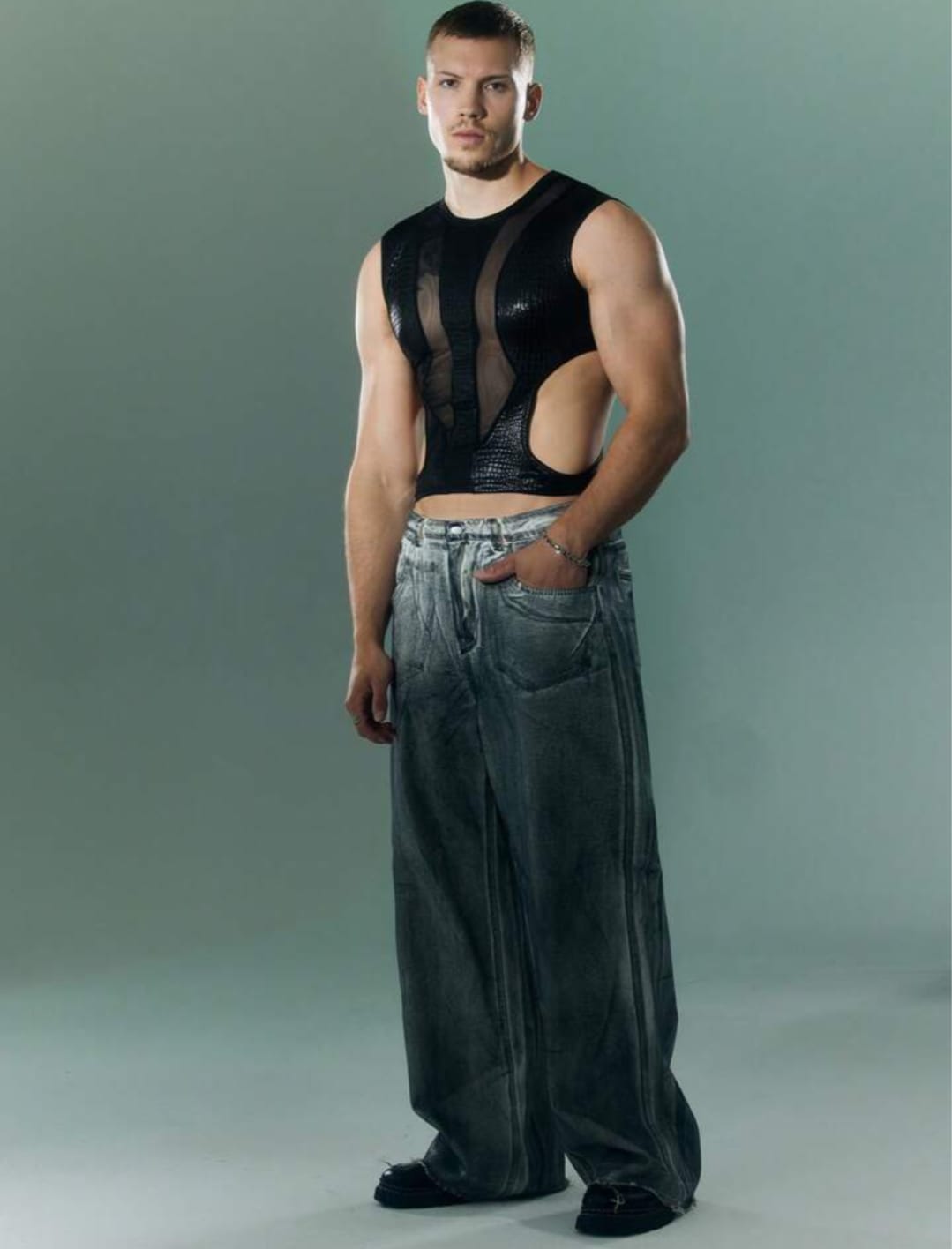 Phantom Mesh Panel  Tank Top